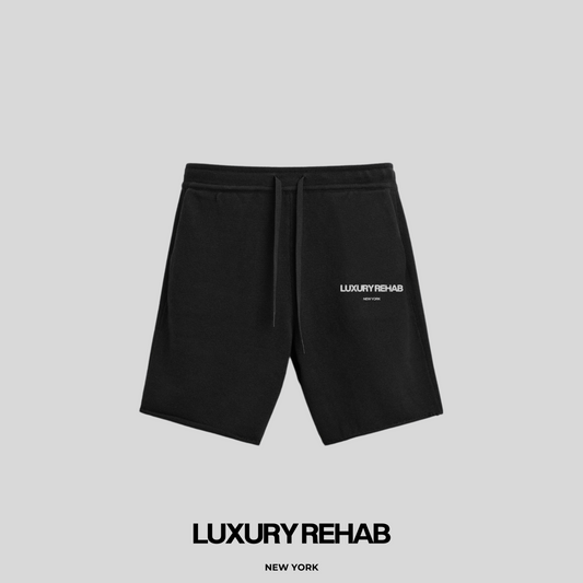 Black Luxury Rehab Knit Shorts